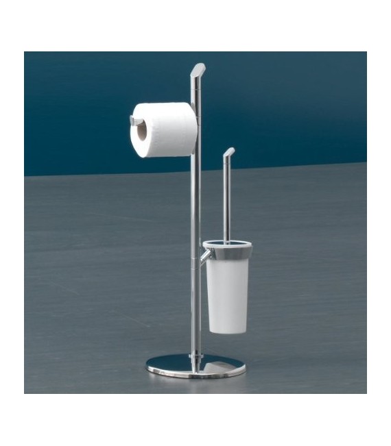 GEDY 35320200000 Columna/Portarollo/Escobilla Blanco