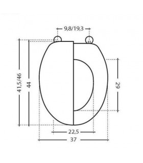 GEDY 40070200200 Smeraldo Tapa WC blanco