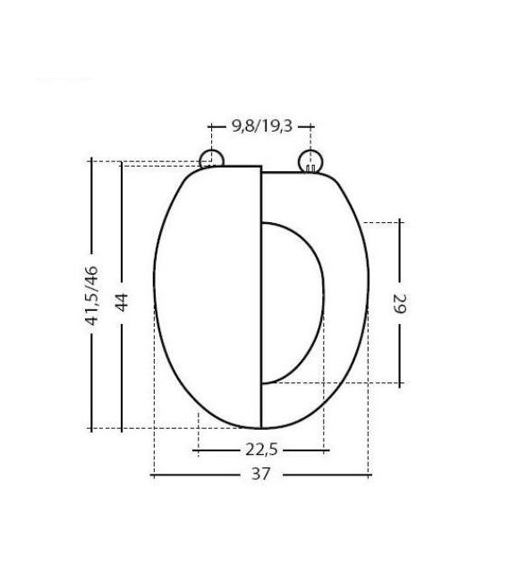GEDY 40070200200 Smeraldo Tapa WC blanco
