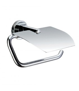 GEDY 51251300200 Portarrollo Con Tapa Demetra Cromo