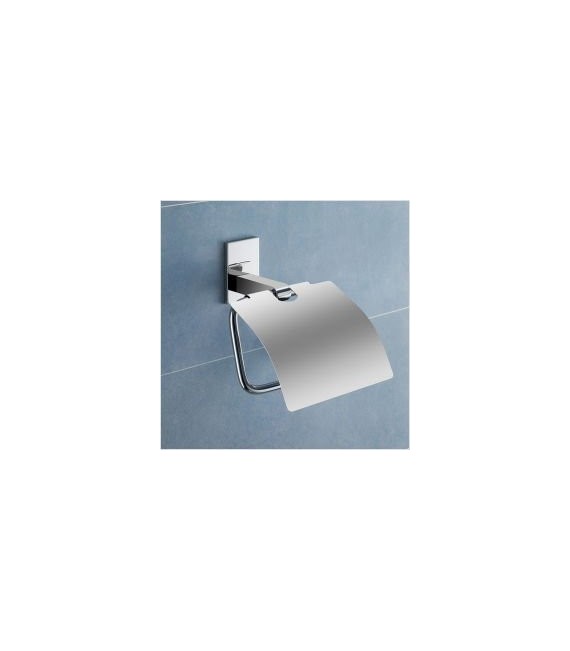 GEDY 78251300100 Portarrollo Con Tapa Maine Cromo