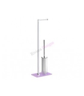 GEDY 78327900000 Columna Portarrollo+Escobillero Maine Lila