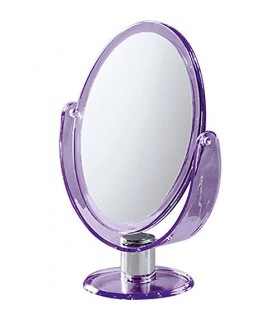GEDY CO201879100 Espejo dos caras normal y aumento ovalado lila