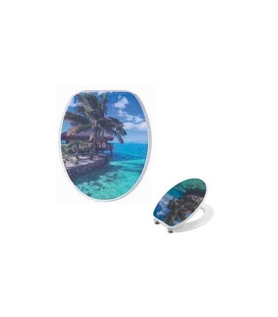 GEDY CO419200200 Tapa Wc G-Granato Dibujo Caribe 3D