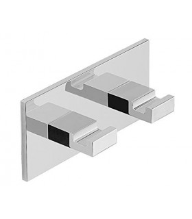 GEDY D1261300000 Percha Doble G-Malta Con Biadhesivo.