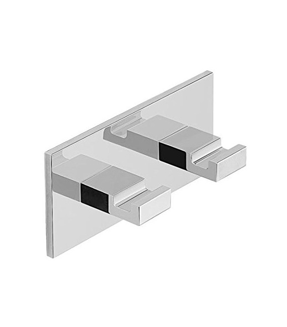 GEDY D1261300000 Percha Doble G-Malta Con Biadhesivo.