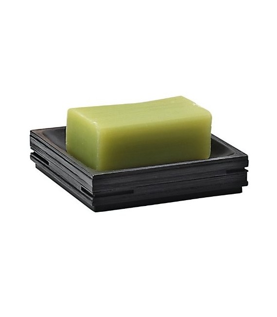 GEDY QU111400300 QUADROTTO Jabonera Negro