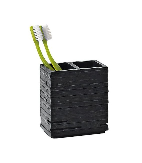 GEDY QU981400300 Portacepillos Quadrotto Negro