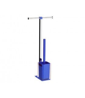 GEDY RA320500000 RAINBOW Columna Portarrollo+Escobillero Azul