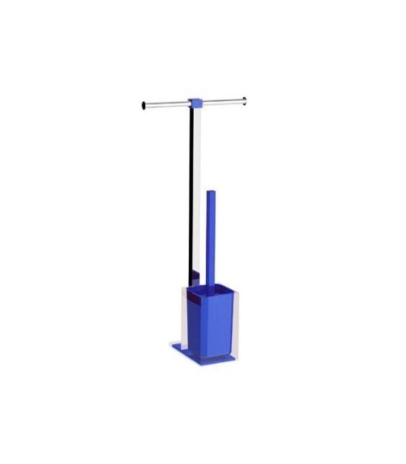 GEDY RA320500000 RAINBOW Columna Portarrollo+Escobillero Azul