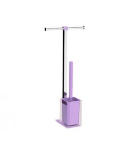 GEDY RA327900000 RAINBOW Columna Portarrollo+Escobillero Lila