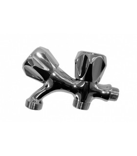 Grifo Lavadora Doble 1/2 3/4 3/4