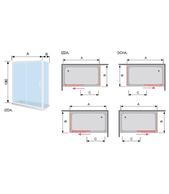 SERIE 300 Ducha Frontal+Fijo
