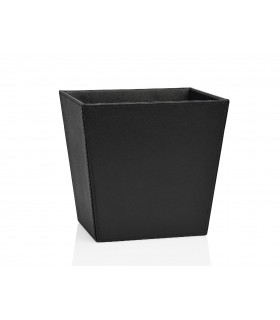 ANDREA HOUSE PA09013 Papelera Negra Efecto Piel