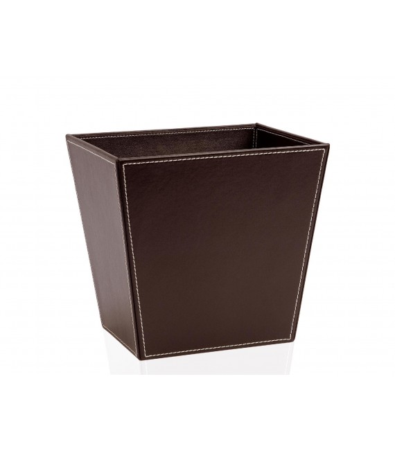 PAPELERA MARRON EFC.PIEL 28X23X27CM