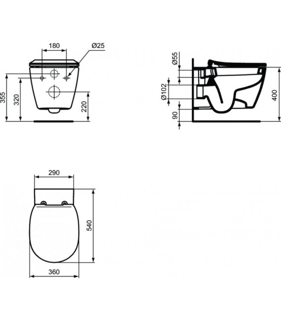 CONNECT Inodoro suspendido de Ideal Standard
