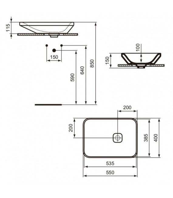TONIC II ASIM Lavabo de encimera Ideal Satandard