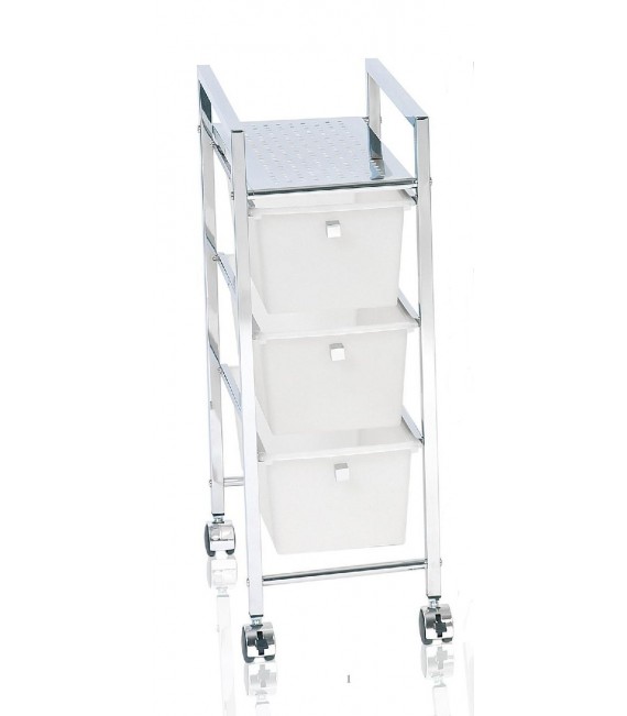 ANDREA HOUSE BA6556 Carro 3 Cajones Cromado