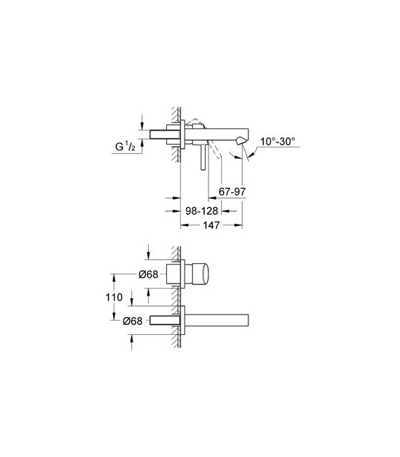 CONCETTO Monomando Lavabo Empotrado
