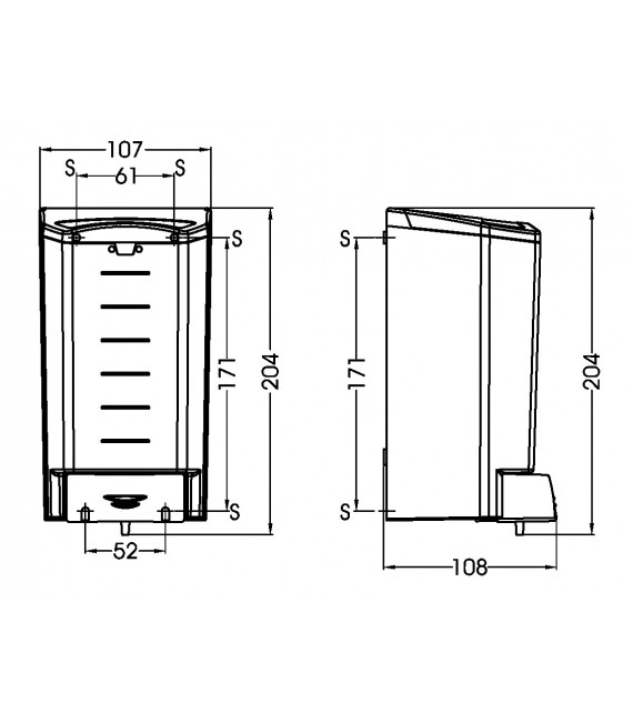 MEDICLINICS DJ0020F Dosificador Jabón Negro