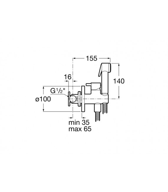 BE FRESH Kit griferia de inodoro-bidet 1 salida