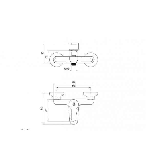 GALINDO 2141000 ZIP Grifo Grupo Baño-Ducha Con Accesorios