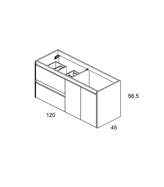 ALFA 120 Conjunto Mueble con 2 senos