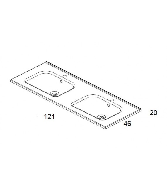 ALFA 120 Conjunto Mueble con 2 senos