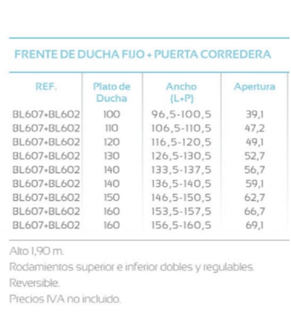 BEL-LA Ducha Frontal