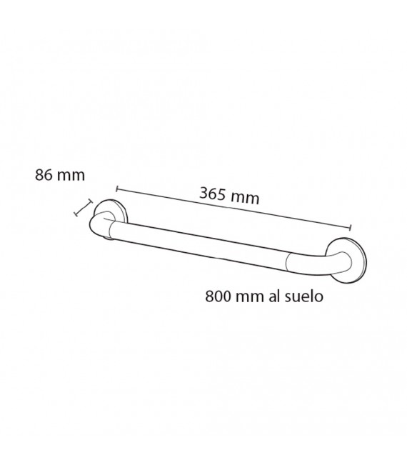 PRESTO 430 Barra Recta Nylon Blanco