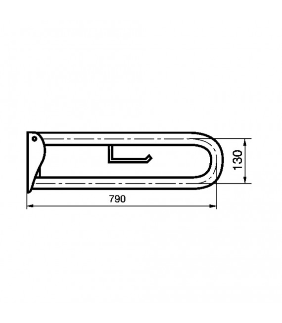 PRESTOBAR 170 Barra Abatible 800 Nylon Inox Mate