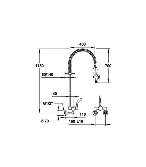 Columna Mezcl. Monomando C/Caño