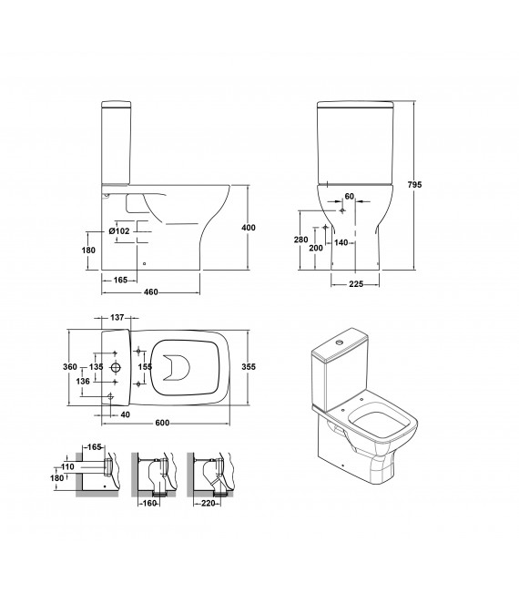 STREET SQUARE INODORO BTW COMPLETO