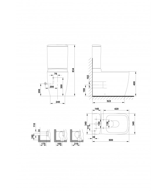 EOS INODORO BTW COMPACT BLANCO