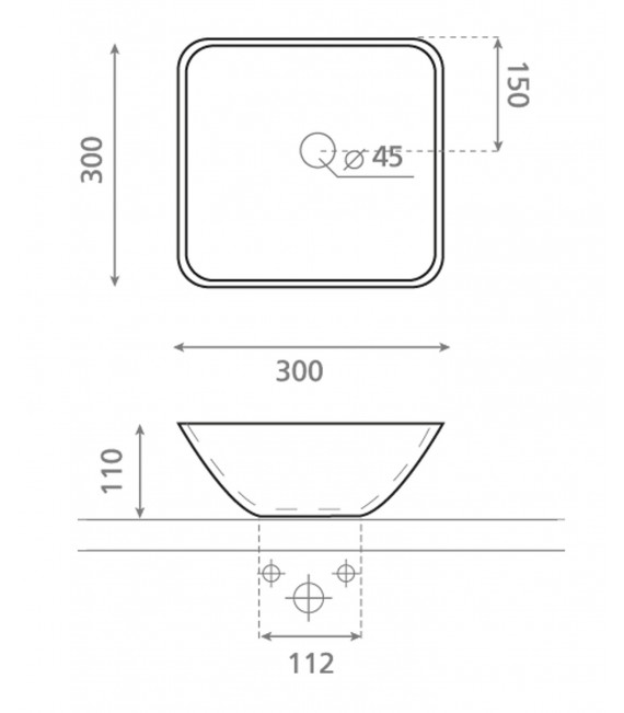 BAVIERA Lavabo Encimera