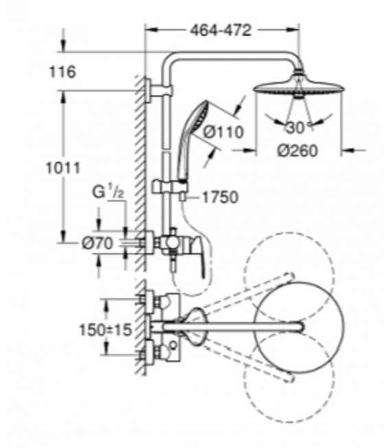 GROHE 27 473 001 Euphoria System - Euphoria 180 Sistema De Ducha Monomando