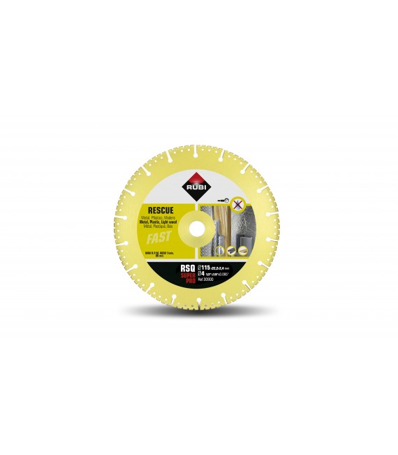RUBI 30900 RSQ-115 SUPERPRO Disco Diamante Rescate Vacuum Brazed