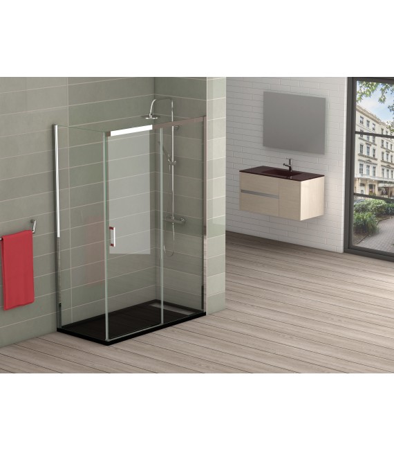 COLUMBIA MAMPARA DE DUCHA RECTANGULAR CON LATERAL FIJO