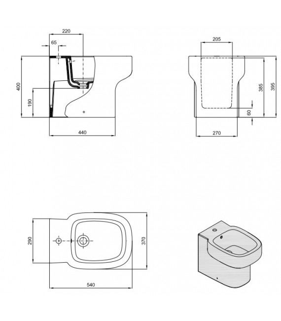 SANITANA BE YOU BIDÉ BTW BLANCO