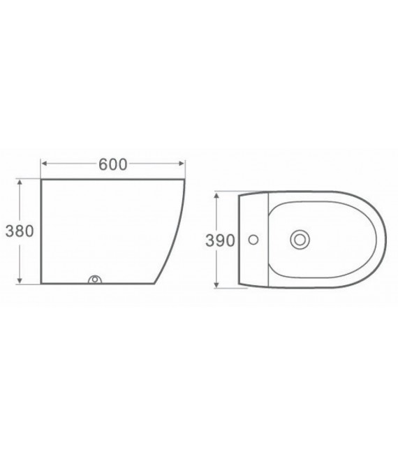 GENOVA BIDÉ COMPACTO BLANCO