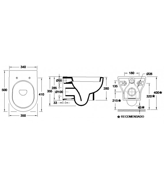 VALADARES OPUS INODORO SUSPENDIDO