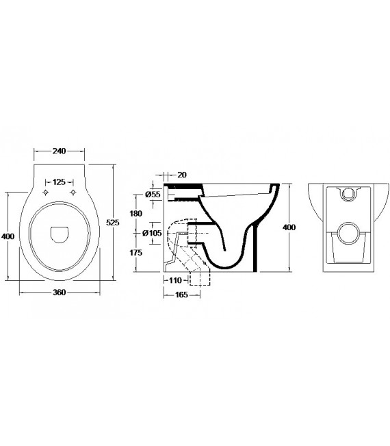 VALADARES DURIUS INODORO PARA TANQUE EMPOTRADO