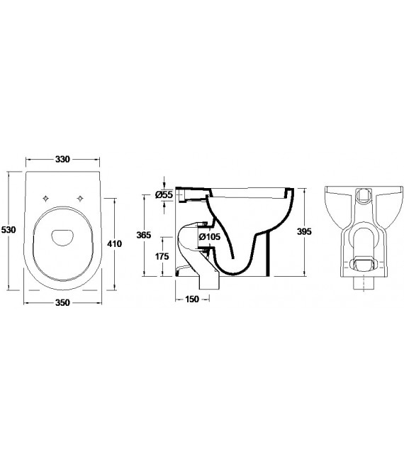 VALADARES OPUS INODORO PARA CISTERNA EMPOTRADA