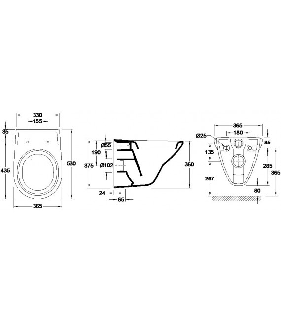 VALADARES OCEANUS INODORO SUSPENDIDO