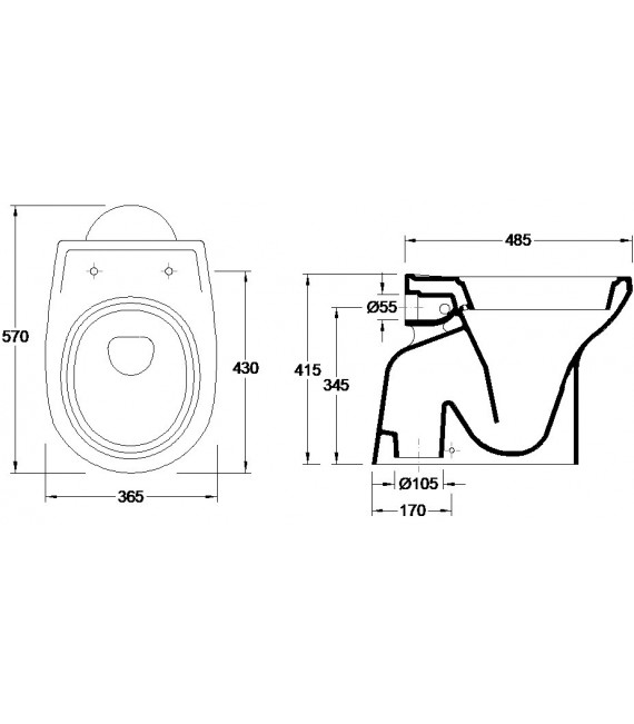 VALADARES OCEANUS INODORO PARA CISTERNA EMPOTRADA