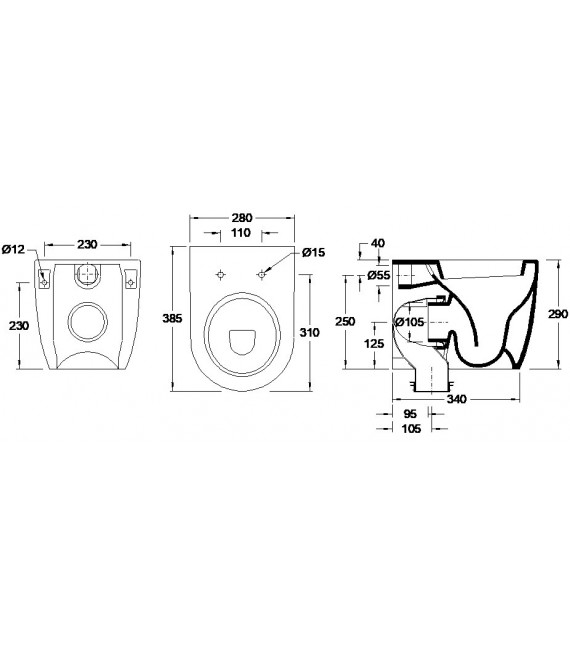 VALADARES INODORO JUNIOR PARA CISTERNA EMPOTRADA