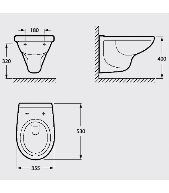 ROCA POLO Inodoro Suspendido