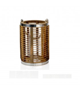 ANDREA HOUSE SOPORTE VELA RDO BAMBOO/METAL Ø20X29CM