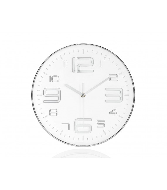 ANDREA HOUSE RELOJ PARED CROMADO/B Ø30X4,5CM