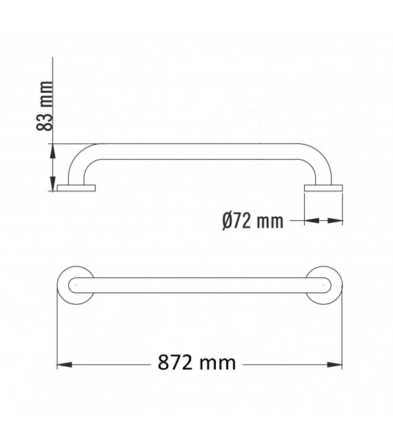 MEDICLINICS BARRA RECTA 872 MM G27JAS80W1